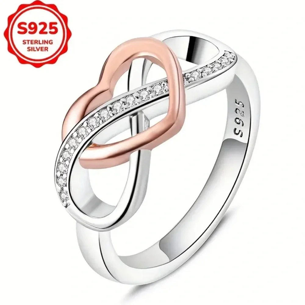 Sterling Silvet Multicolor Heart Ring